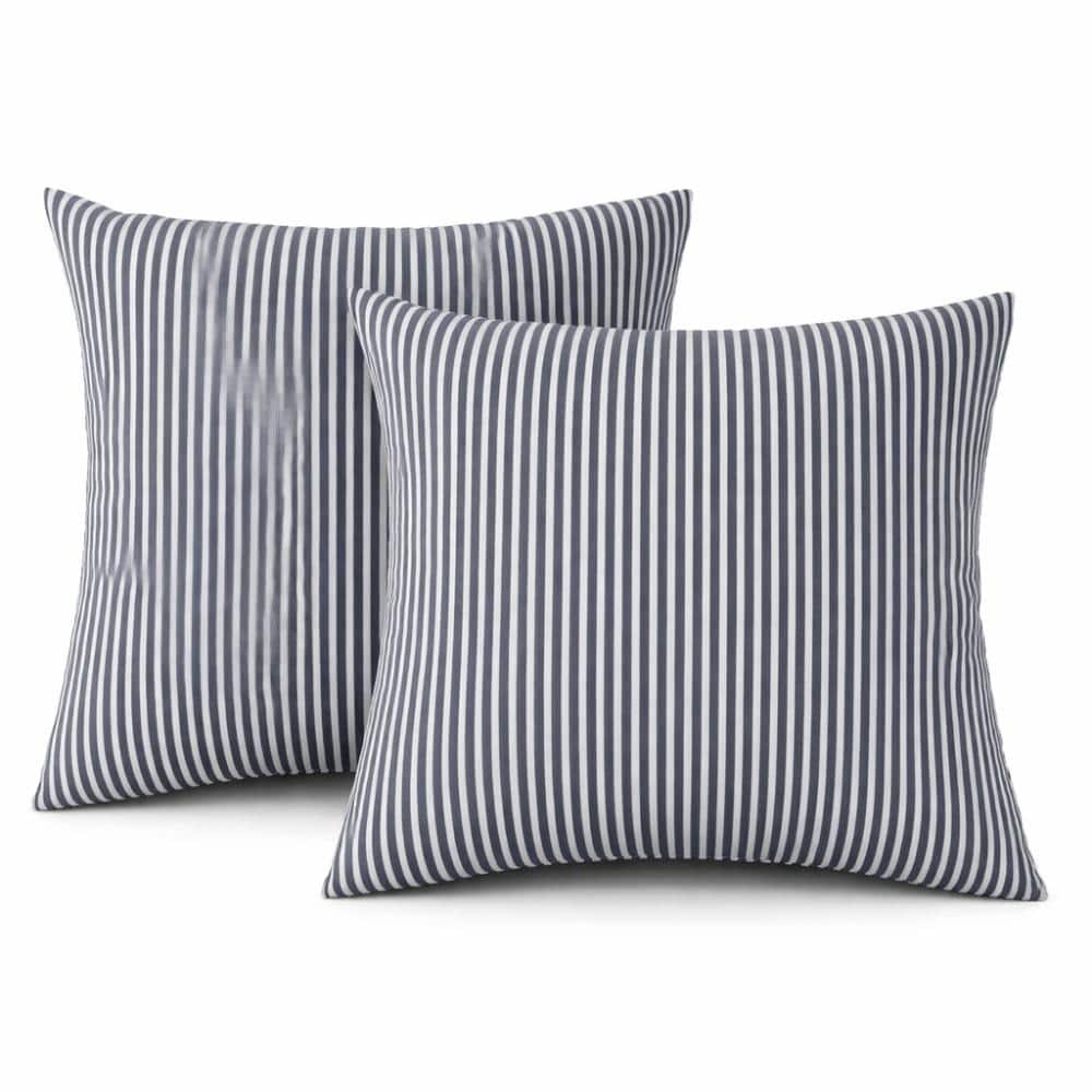 2-Pack Square Reversible Outdoor Throw Pillows, Waterproof & Fade-Resistant Decorative Cushions (Blue Striped) price history on PriceWatchPro