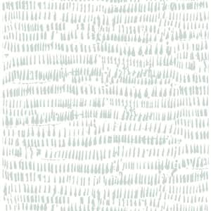 Runes Seafoam Brushstrokes Paper Strippable Roll (Covers 56.4 sq. ft.)