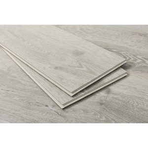 Take Home Sample - Romulus Abstract Silver 20 MIL x 9 in. W x 60 in. L Click Lock Waterproof Vinyl Plank Flooring