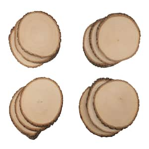 1 in. x 8 in. x 8 in. Rustic Basswood Medium Round Live Edge Project Panel (12-pack)