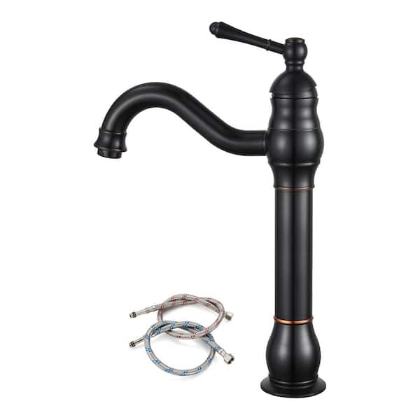 PICTURESQUE CENDU LLC Single Handle Single Hole Bathroom Faucet with Hose Included in Oil Rubbed Bronze