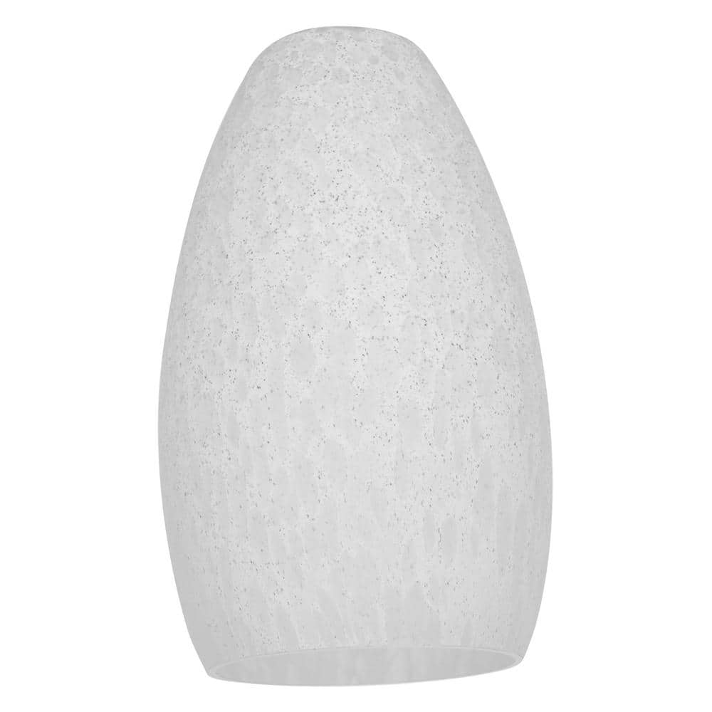 Inari Silk White Stone Glass Pendant Light 9"