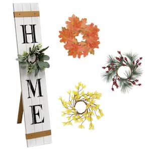 White floral HOME sign