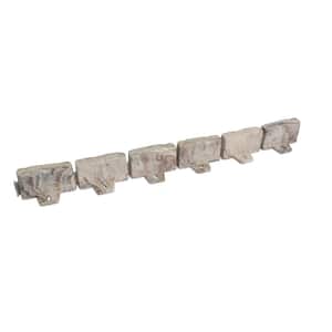 Decorative Faux Stone 90 ft. x 2.7 in. Brown Plastic No-Dig Landscape Edging Kit