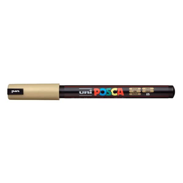 POSCA PC-1MR Ultra-Fine Tip Paint Pen, Gold Paint 076861 - The Home Depot