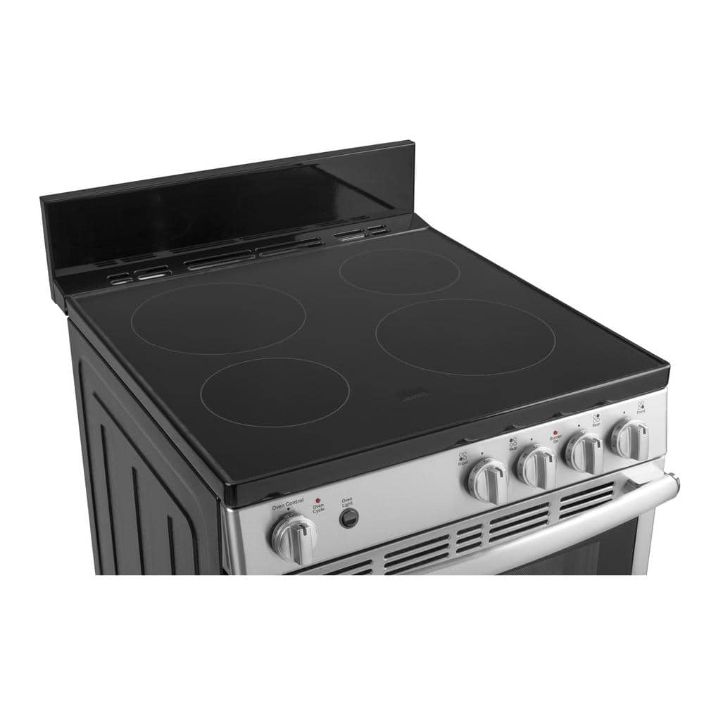 24" Stainless Steel Freestanding Electric Range with Modular Backguard