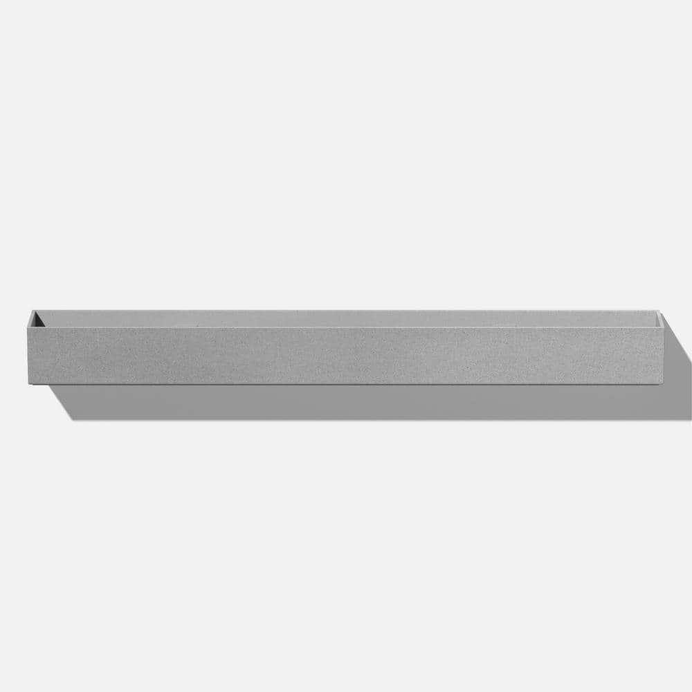 Veradek Geo Rectangular 32 in. Grey Plastic Hanging Planter GEVTRHGC