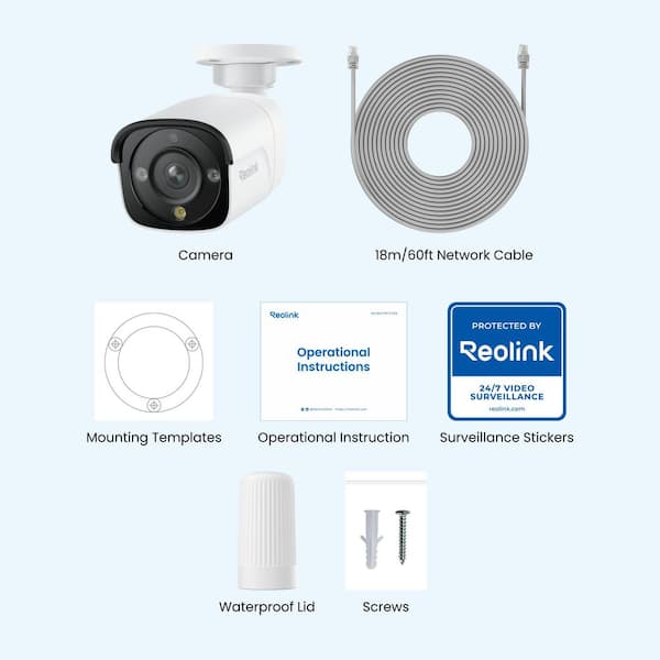 REOLINK 4K+ 12MP Add-On or Stand Alone PoE Hardwired Outdoor