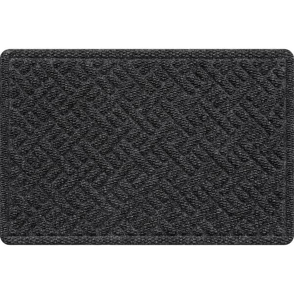 TrafficMaster Twisted Parquet Charcoal 24 in. x 36 in. Door Mat