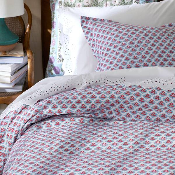 Company Cotton Mini Garden Block Cotton Percale Flat Sheet