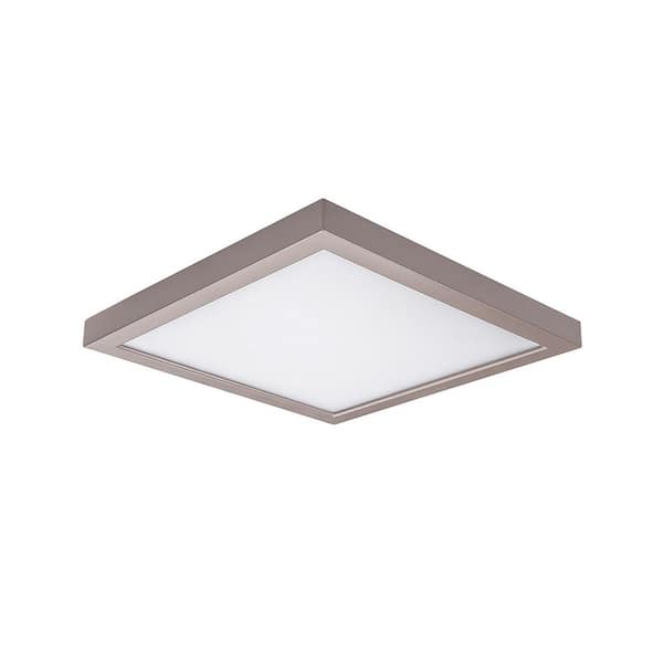 WAC LIMITED Square 5 in. 1-Light Nickel LED Flush Mount 3500K