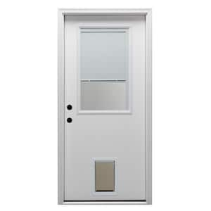 Exterior door with built shop in pet door home depot