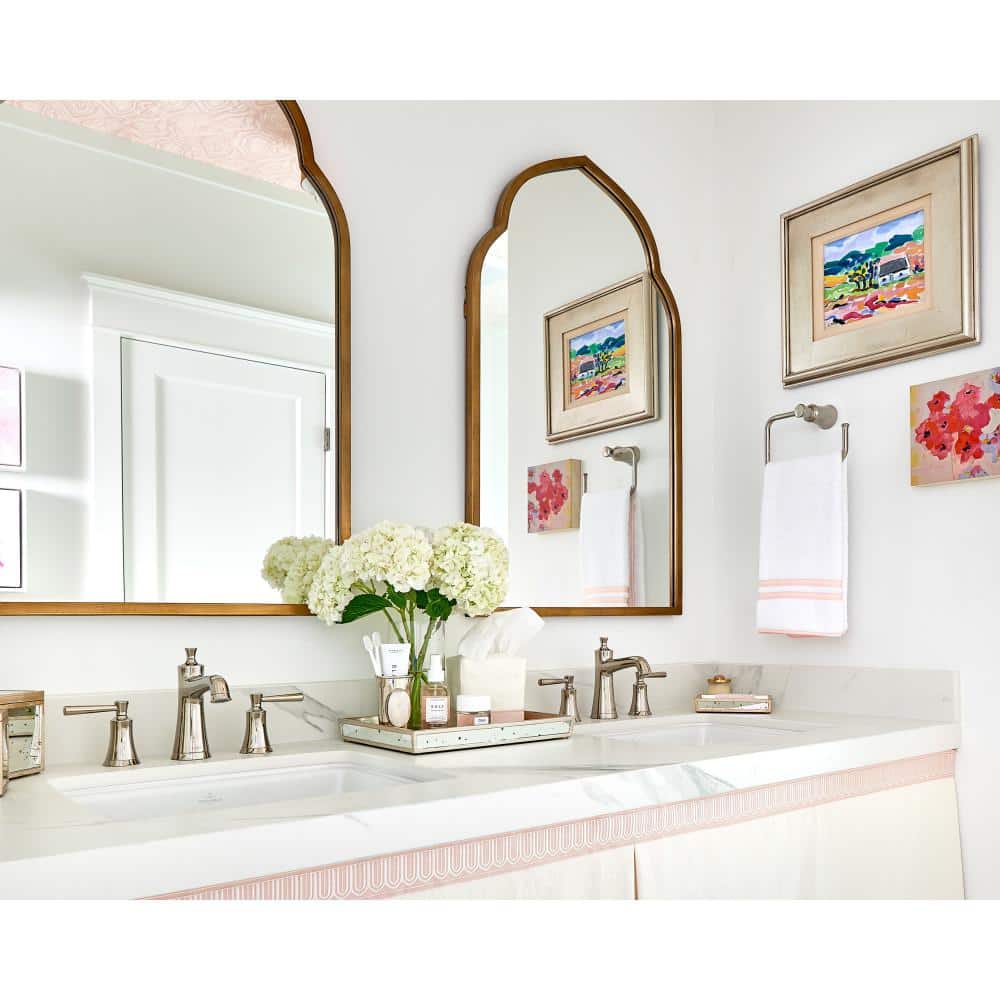 Joleena Polished Nickel 2-Handle Low-Arc Bathroom Faucet