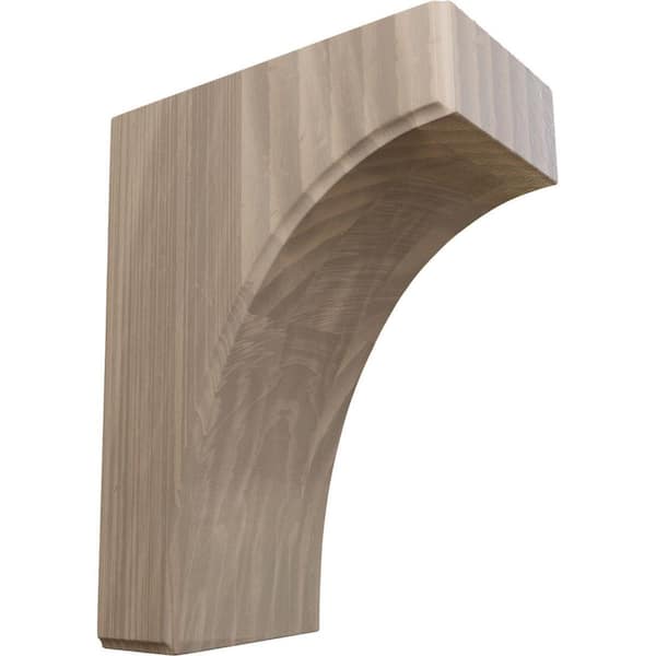 Ekena Millwork 3-1/2 in. x 6 in. x 8 in. Unfinished Walnut Clarksville Corbel