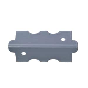 4-Pack Steel Post Coupling Outer in Grey (4 in. H x 1.375 in. W x 1.375 in. D)