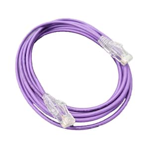 5 ft. Cat6A Ultra Slim Patch (28AWG) Cable (Purple) (5-Pack)