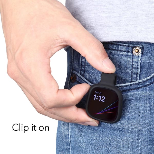 Wasserstein Clip Holder Compatible with Fitbit Sense 2/Versa 4-Clip Your  Fitbit Anywhere (Black, 1-Pack) FB-Clip-SW - The Home Depot