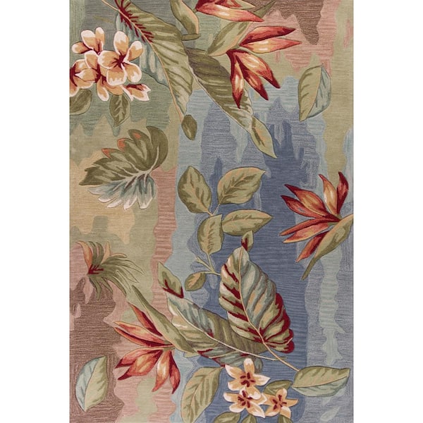 MILLERTON HOME Meri Blue/Sage 5 ft. x 8 ft. Area Rug MIL41685X76 - The ...