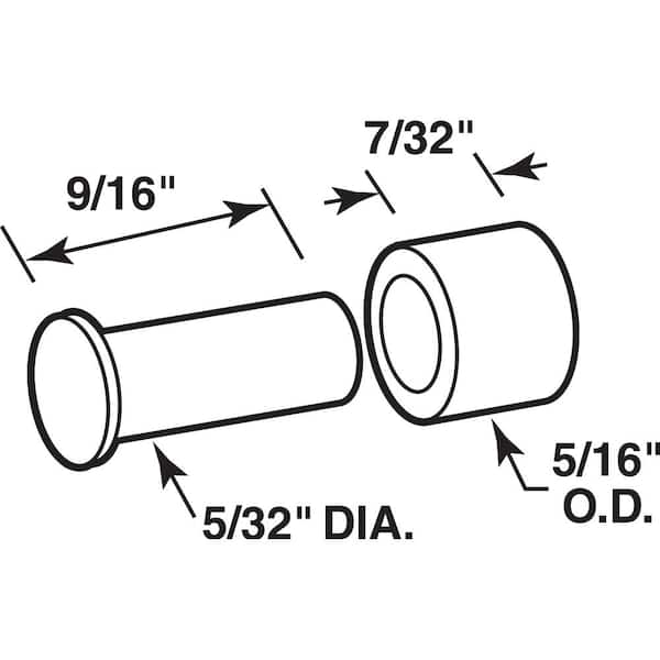 Sliding Window Roller, with Axle Pins, 7/32 in. Flat Nylon (4-pack)