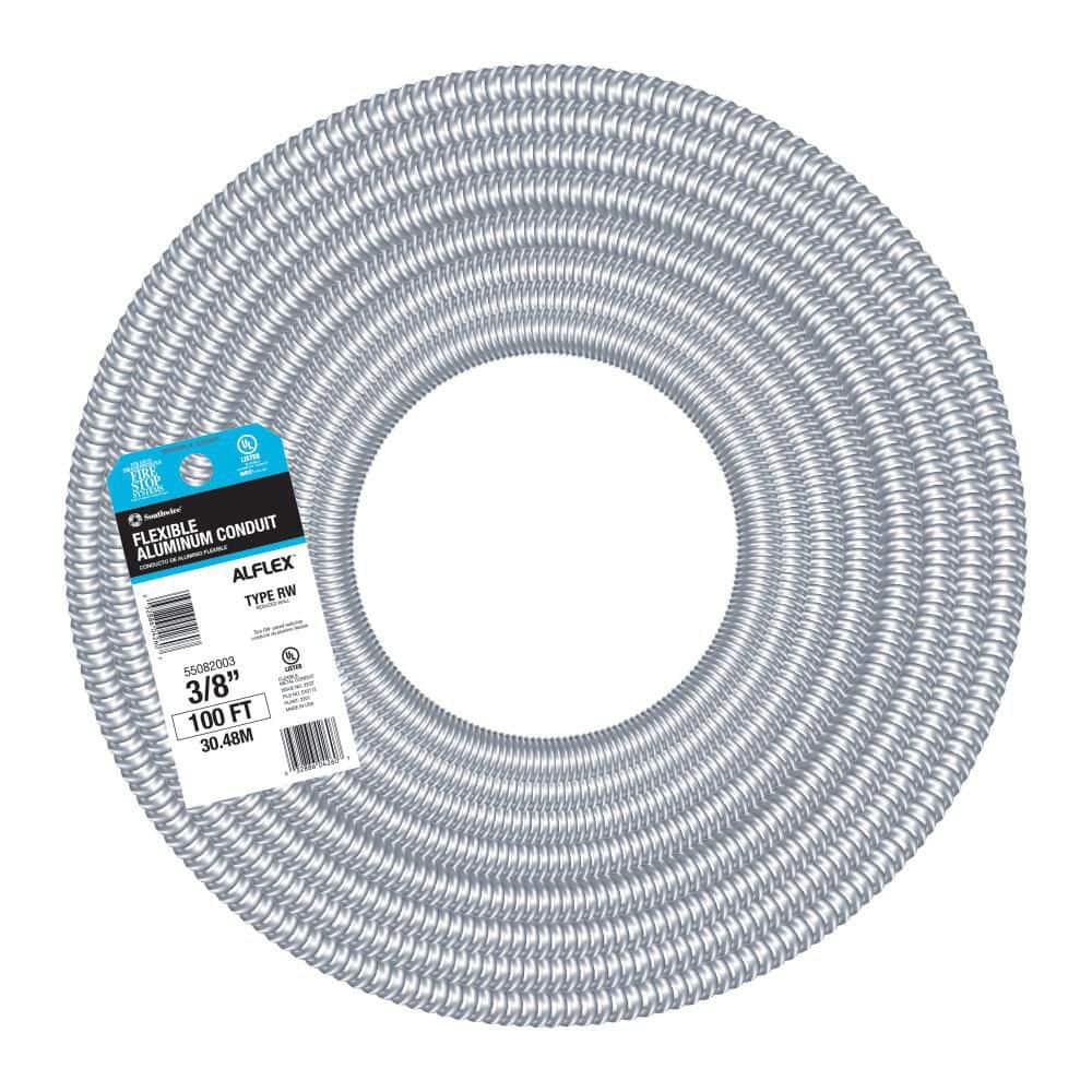 Southwire - 3/8 in. x 100 ft. Alflex RWA Metallic Aluminum Flexible Conduit