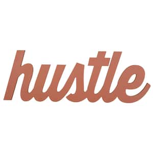 Hustle Script Wood Wall Sign