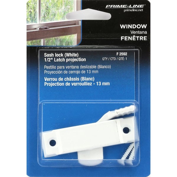 Prime-Line Diecast, White, Sliding Window Sash Lock F 2592 - The