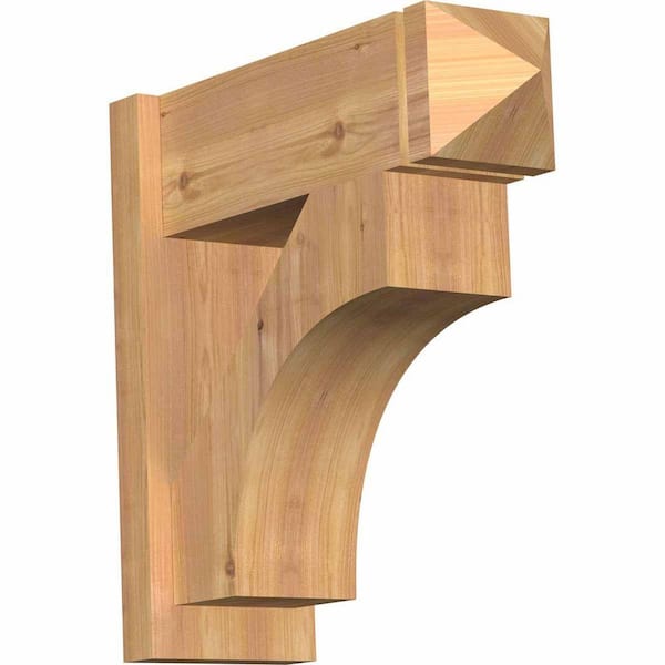 Ekena Millwork 8 in. x 22 in. x 22 in. Westlake Arts and Crafts Smooth Western Red Cedar Outlooker
