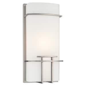 1-Light Brushed Nickel Wall Sconce