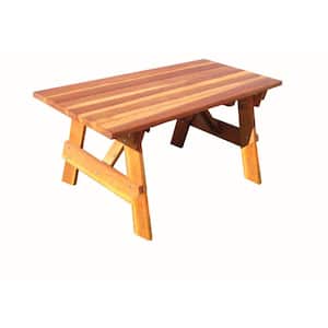 Outdoor 1905 Super Deck 8 ft. Redwood Picnic Table