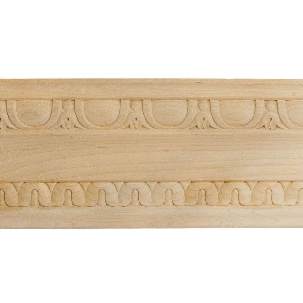 4 in. x 94-1/2 in. x 5-1/2 in. Unfinished Alder Bedford Carved Wood Crown Moulding price history on PriceWatchPro