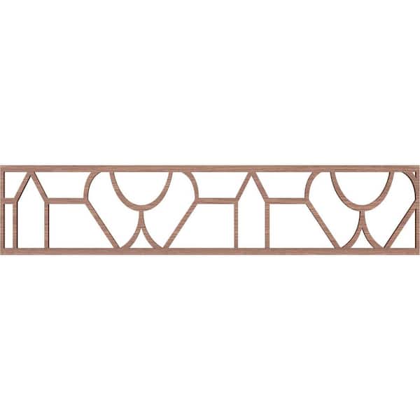 Ekena Millwork Whitechapel Fretwork 0.375 in. D x 46.75 in. W x 10 in. L Walnut Wood Panel Moulding