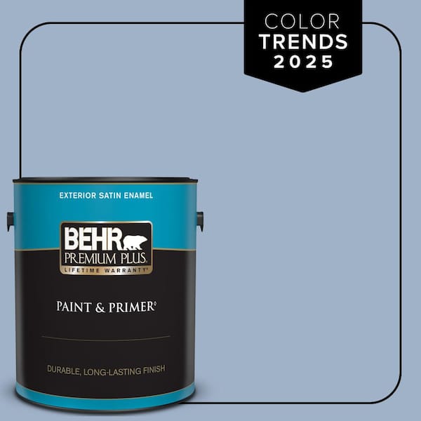 BEHR PREMIUM PLUS 1 gal. #S530-3 Aerial View Satin Enamel Exterior Paint & Primer