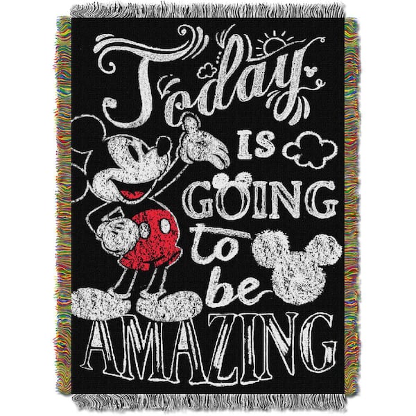 Northwest - Classic Mickey - Amazing Day Woven Tapestry Throw Blanket