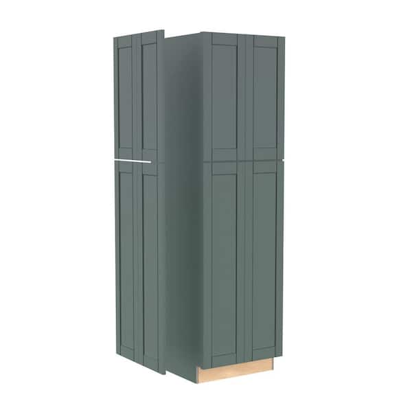 Washington 23.8 in. W x 0.75 in. D x 84 in. H Assembled Plywood Pantry End Panel Kitchen Cabinet in Green