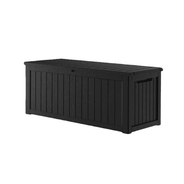230 Gal. Black Outdoor Durable Storage Deck Box