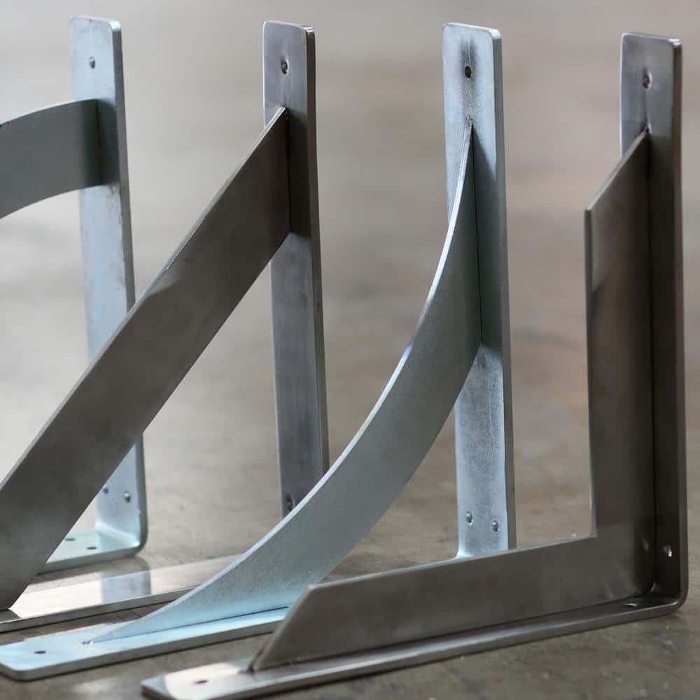 Hammered Gold 24" Steel Bracket for Shelves and Countertops