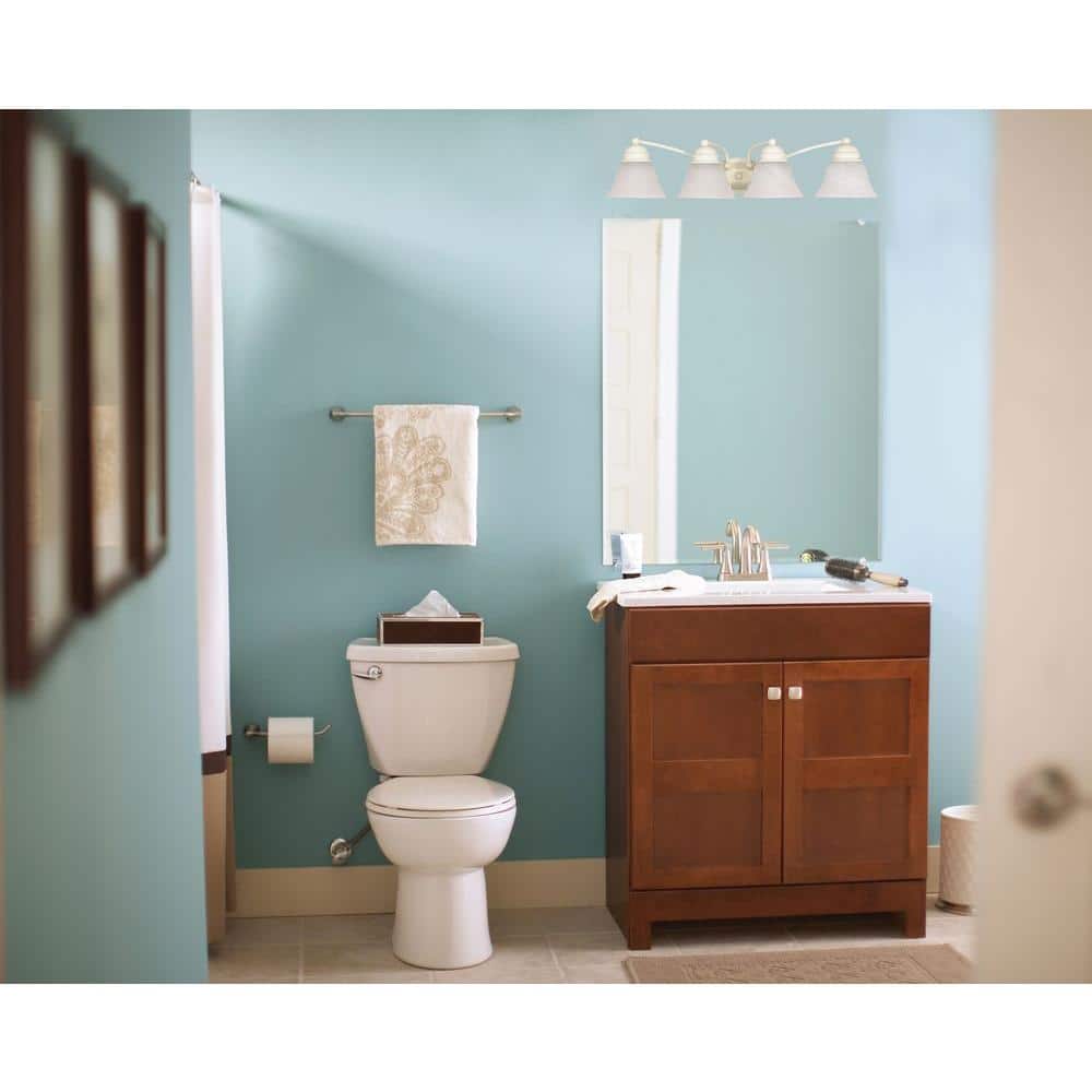 Textured White Alabaster Glass Four-Light Vanity Fixture