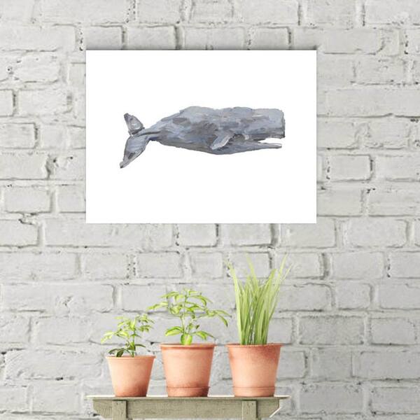 Jetty Home 8 in. x 10 in. "Painted Sperm Whale" Printed Wall Art