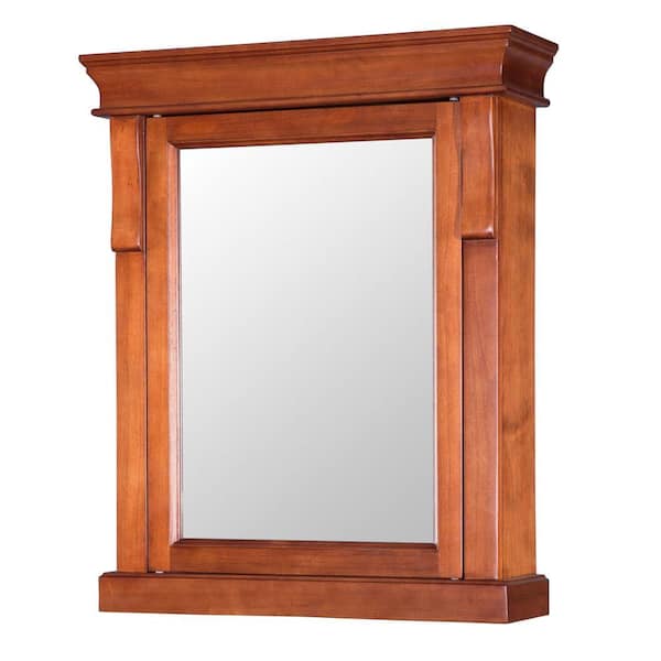 Home Decorators Collection Naples 25 In W X 31 In H X 8 In D Framed Surface Mount Bathroom Medicine Cabinet In Warm Cinnamon Nacc2531 The Home Depot