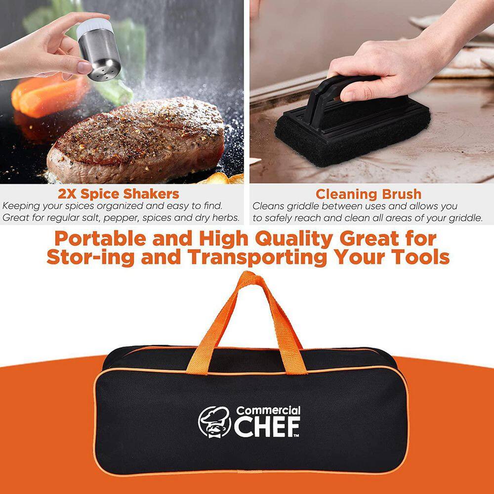 Commercial Chef 36 Piece Griddle Accessories for Blackstone Griddles - Flat Top Grill Accessories