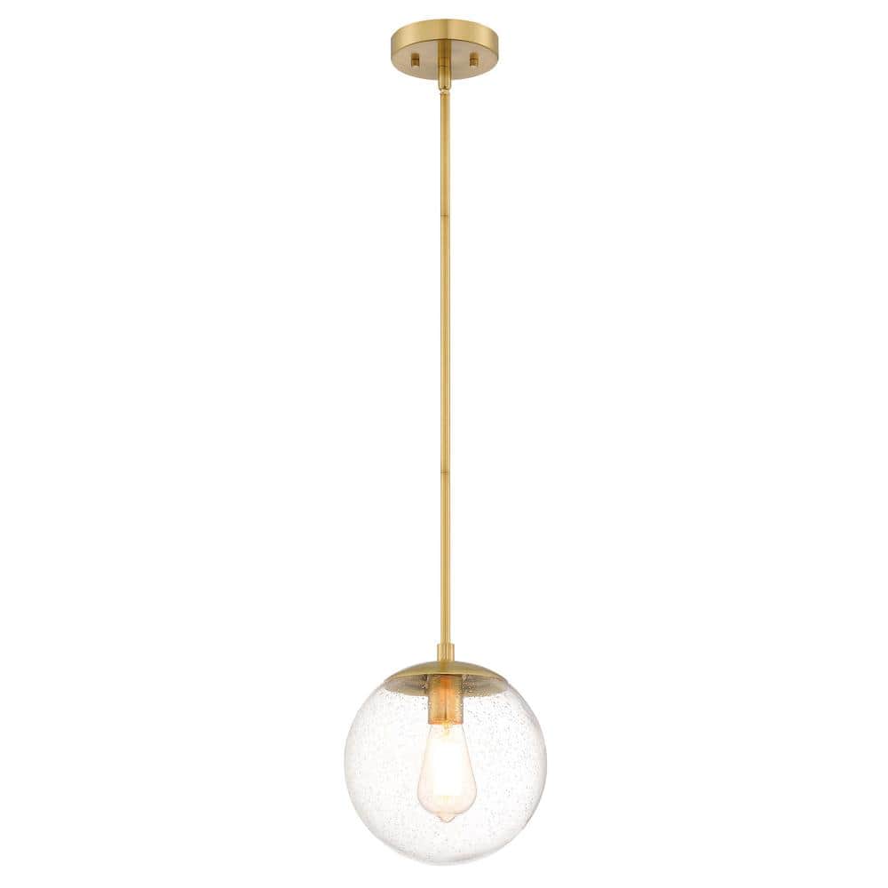 Gracelyn Satin Gold Mini Globe Pendant with Clear Glass Shade