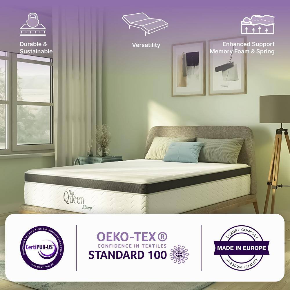 Nap Queen Maxima, Hybrid of Cooling Gel Infused Memory Foam and Coils Mattress