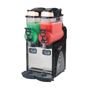 2 tank 332.8 oz. Stainless Steel Slush Machine with Stand