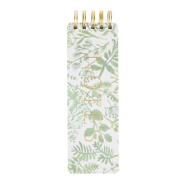 Eccolo 3 in. x 9 in. Spiral Memo Pad, Botanical