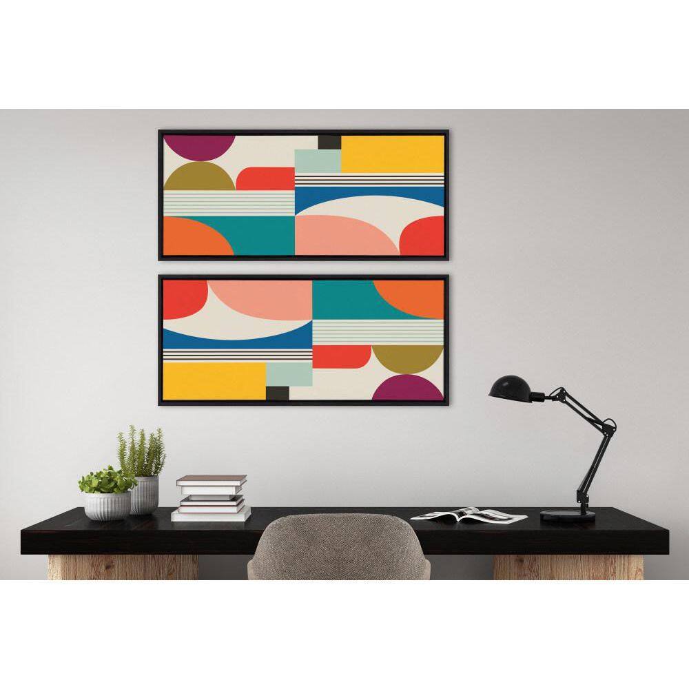 Sylvie Multicolor Abstract Mid-Century Modern Canvas Art