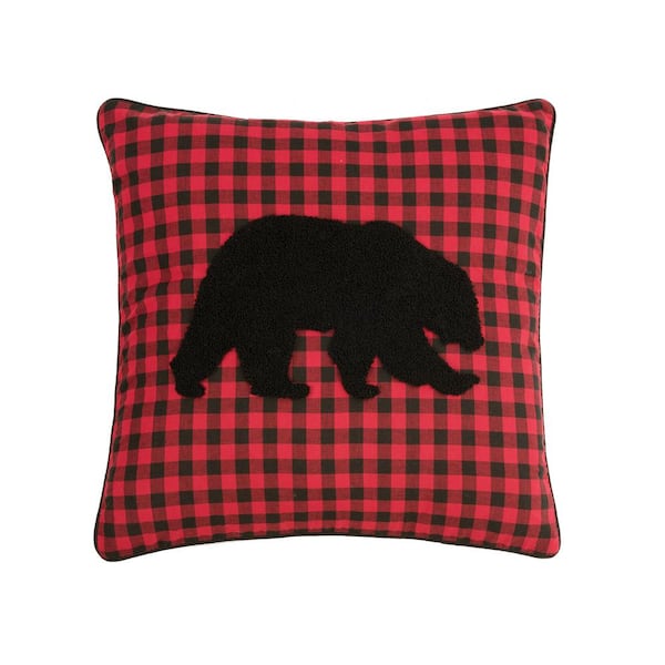 C&F HOME 18 in. x 18 in. Woodford Bear Pillow