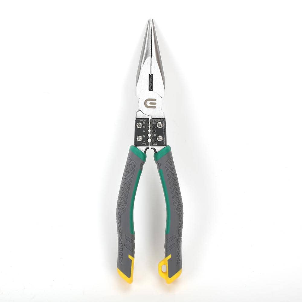 Commercial Electric 8 in. Long Nose Pliers and Stripper CE190203