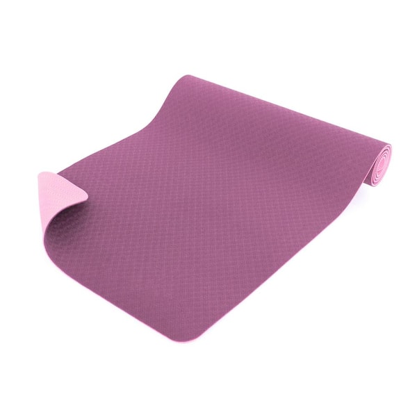PROSOURCEFIT Purple/Pink 72 in. L x 24 in. W x 0.25 in. T Natura TPE Yoga Mat Slip Waterproof (12 sq. covered) ps-1801-tpe-prpl/pink - The Home Depot