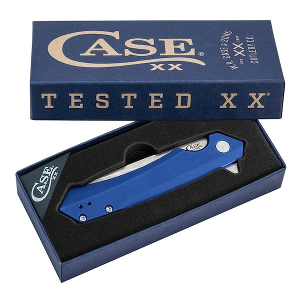 W.R. Case and Sons Cutlery Co. Blue Anodized Aluminum Kinzua Pocket Knife  FI64663 - The Home Depot
