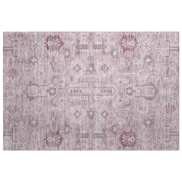 Dream Shag Premium Machine Washable Abstract ADS697 Pink 2 ft. x 3 ft. Accent Rug